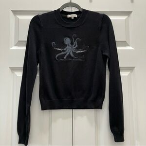 Opening Ceremony Octopus Sweater Cropped Black Y2K 100% Cotton size Small
